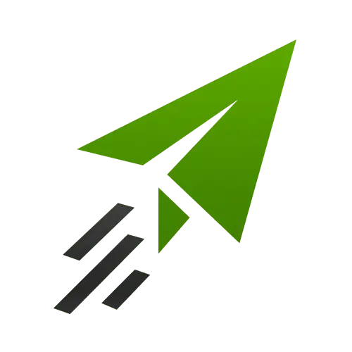 Green Paper Airplane