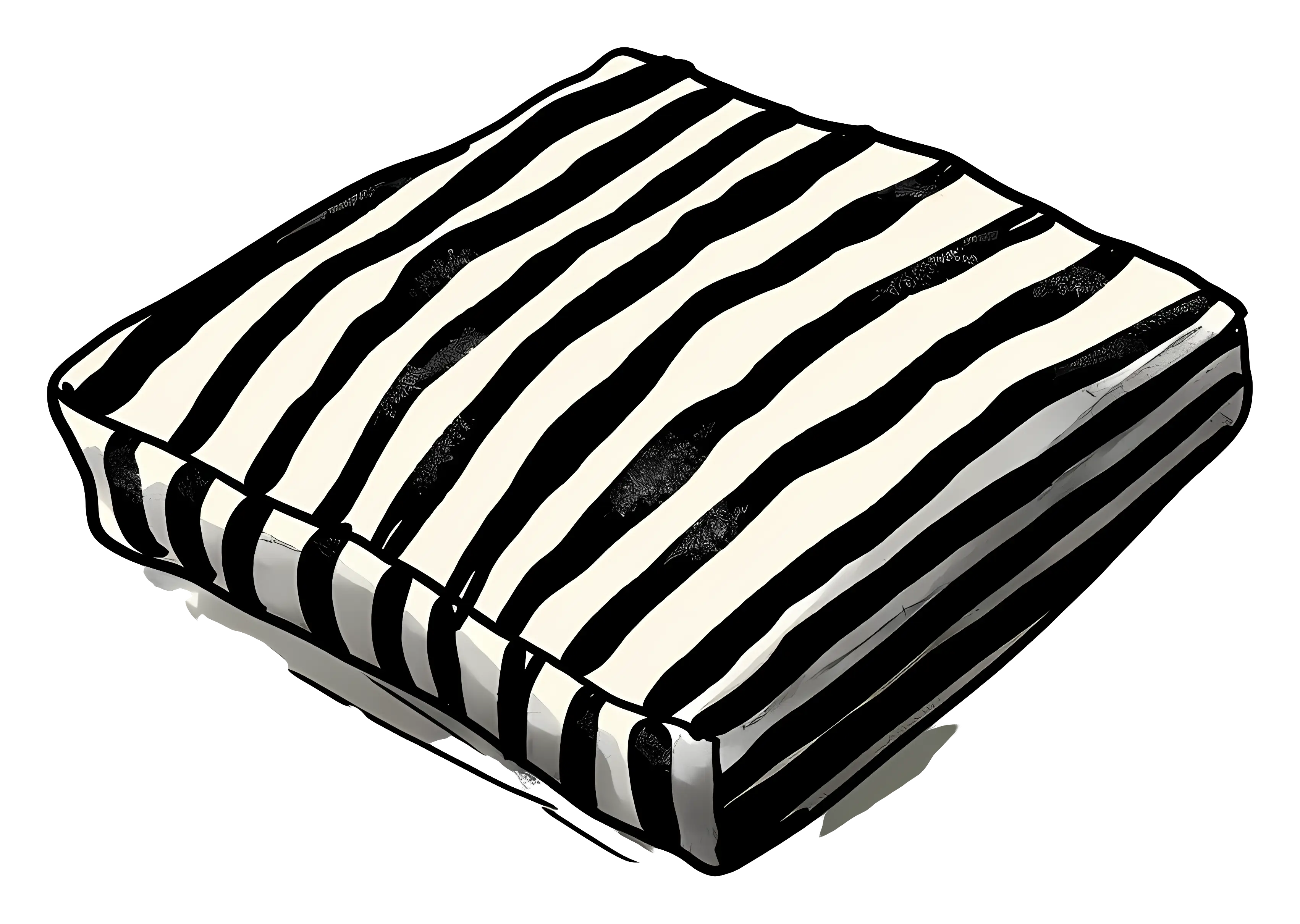 Stylish Black and White Striped Cushion