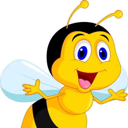 Happy Cartoon Bee