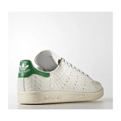 White Adidas Sneaker with Green Heel