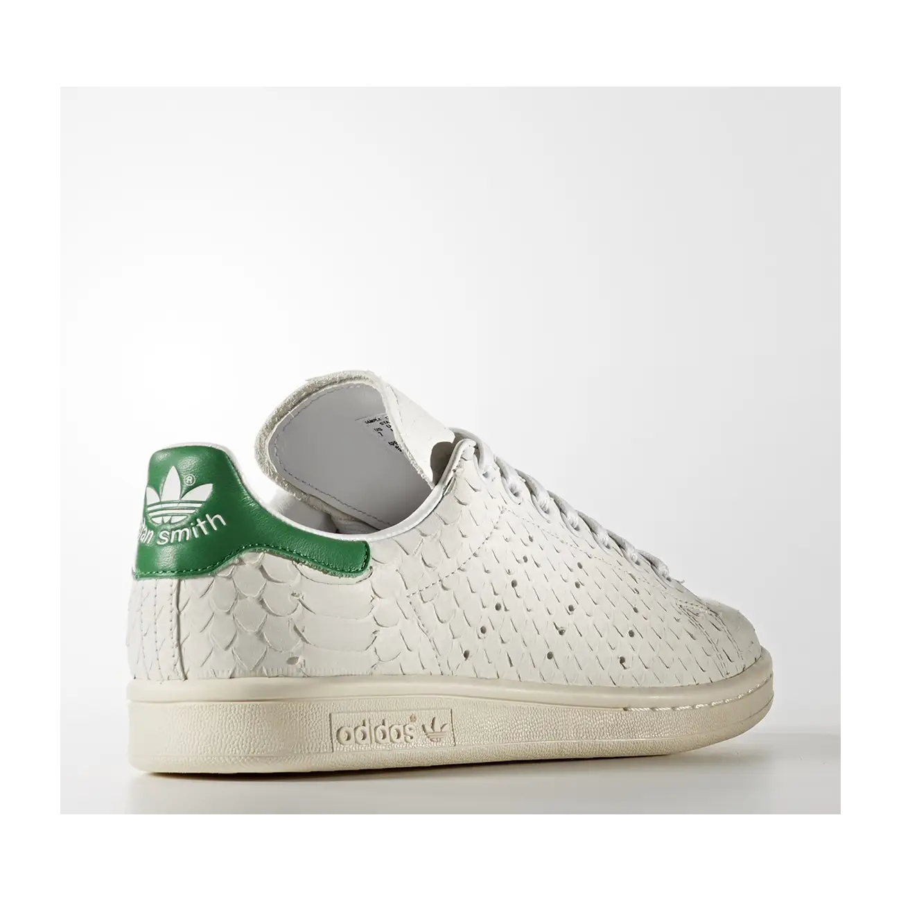 White Adidas Sneaker with Green Heel