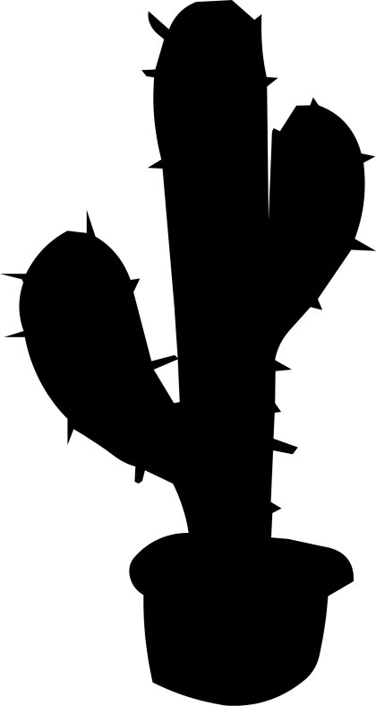 Black Cactus Silhouette