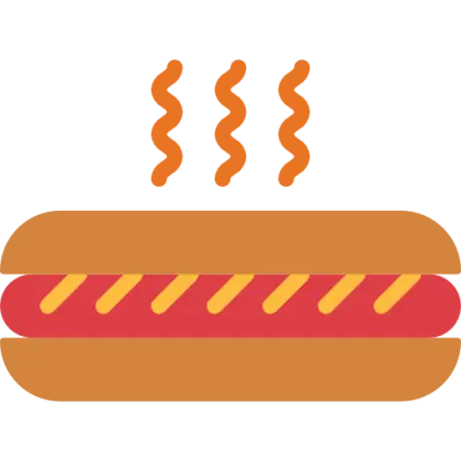 Hot Dog Illustration in Cartoon Style