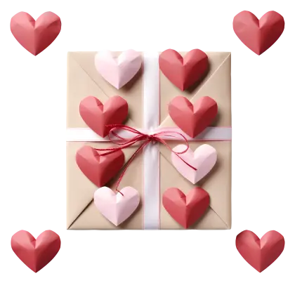Heart Decorated Gift Box for Special Occasion