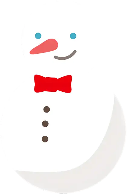 Smiling Snowman with Red Bow Tie