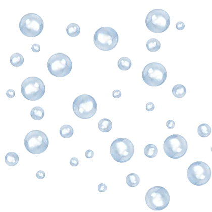 Blue Transparent Bubble Pattern in Floating Setup