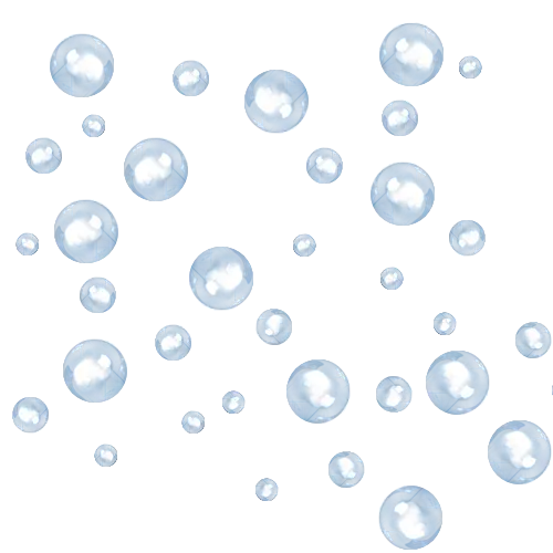 Blue Transparent Bubble Pattern in Floating Setup