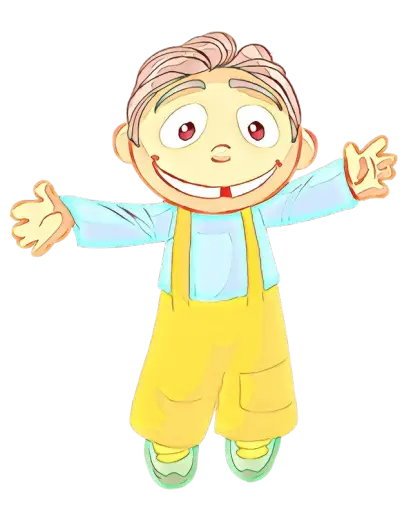 Happy Cartoon Child Drawing