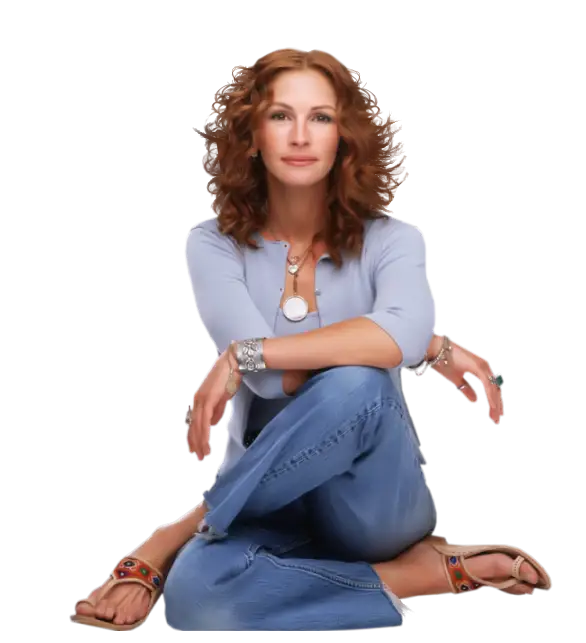 Person Sitting Cross-Legged in Casual Style