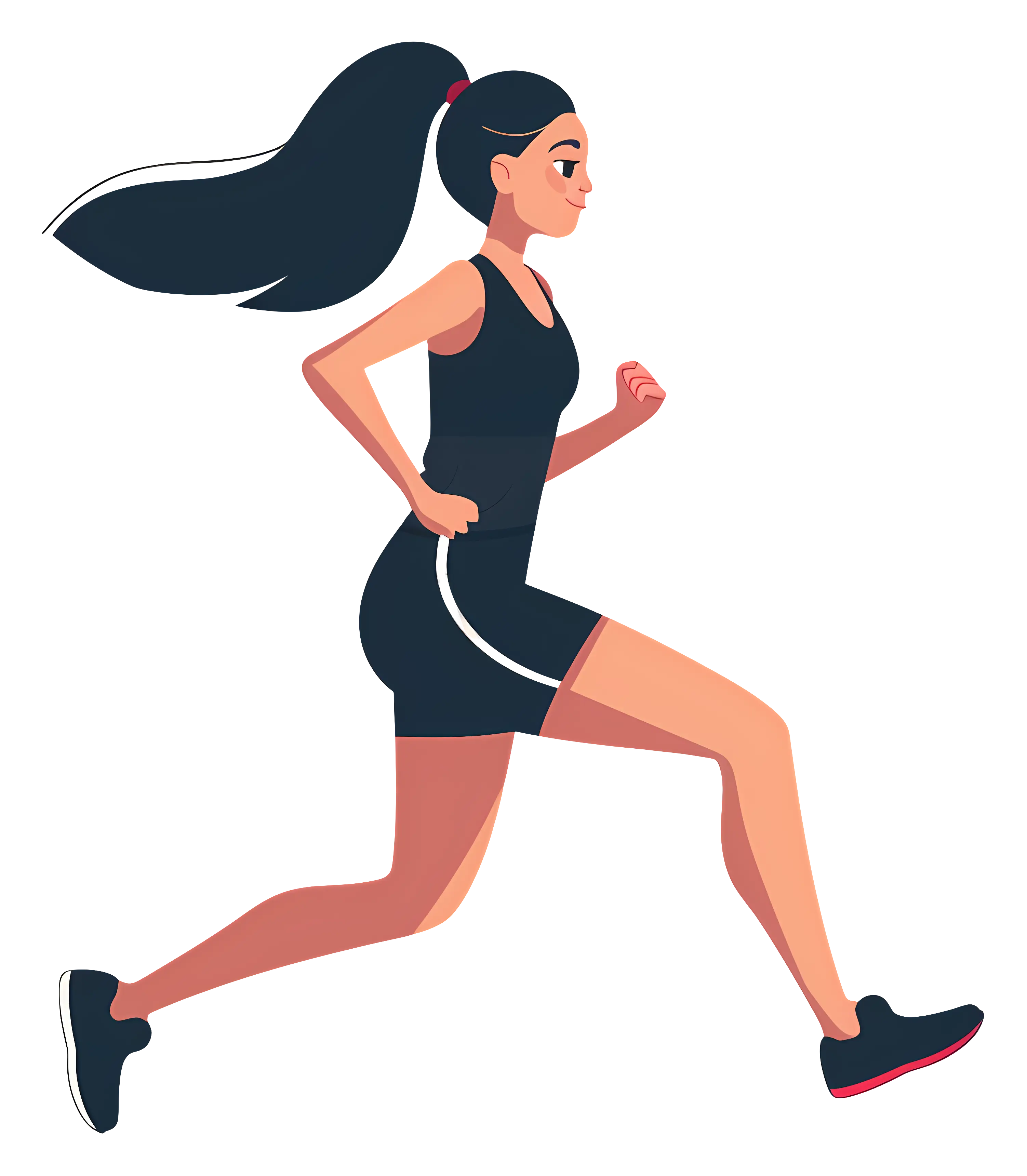 Woman Jogging Illustration for Fitness Inspiration