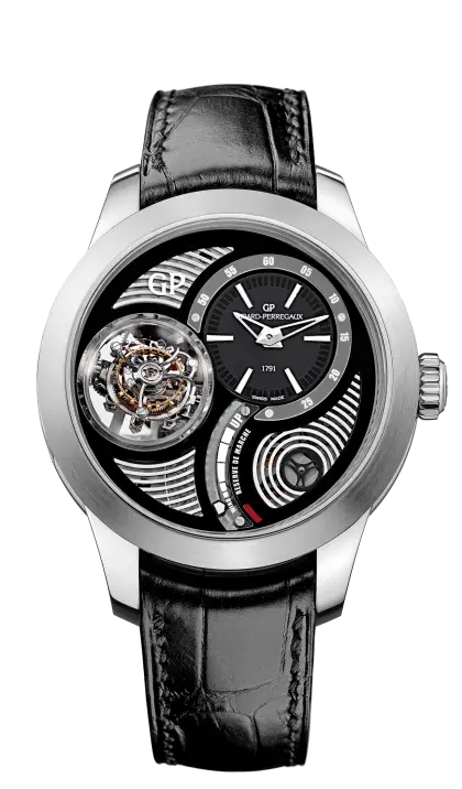 Elegant Luxury Wristwatch With Black Leather Strap