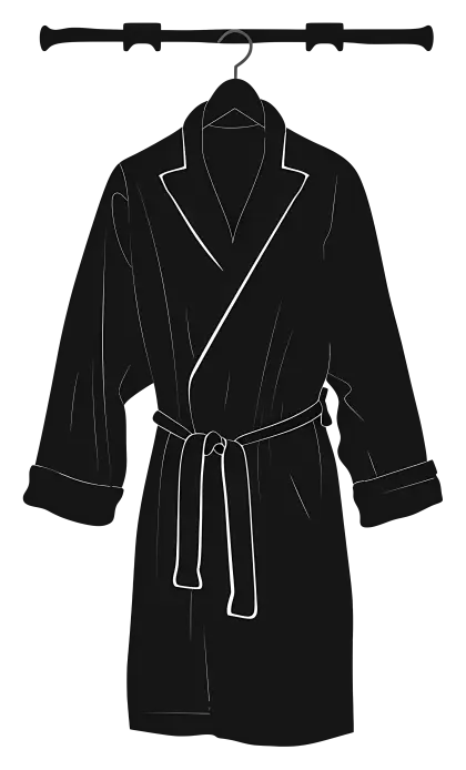Elegant Black Robe Illustration