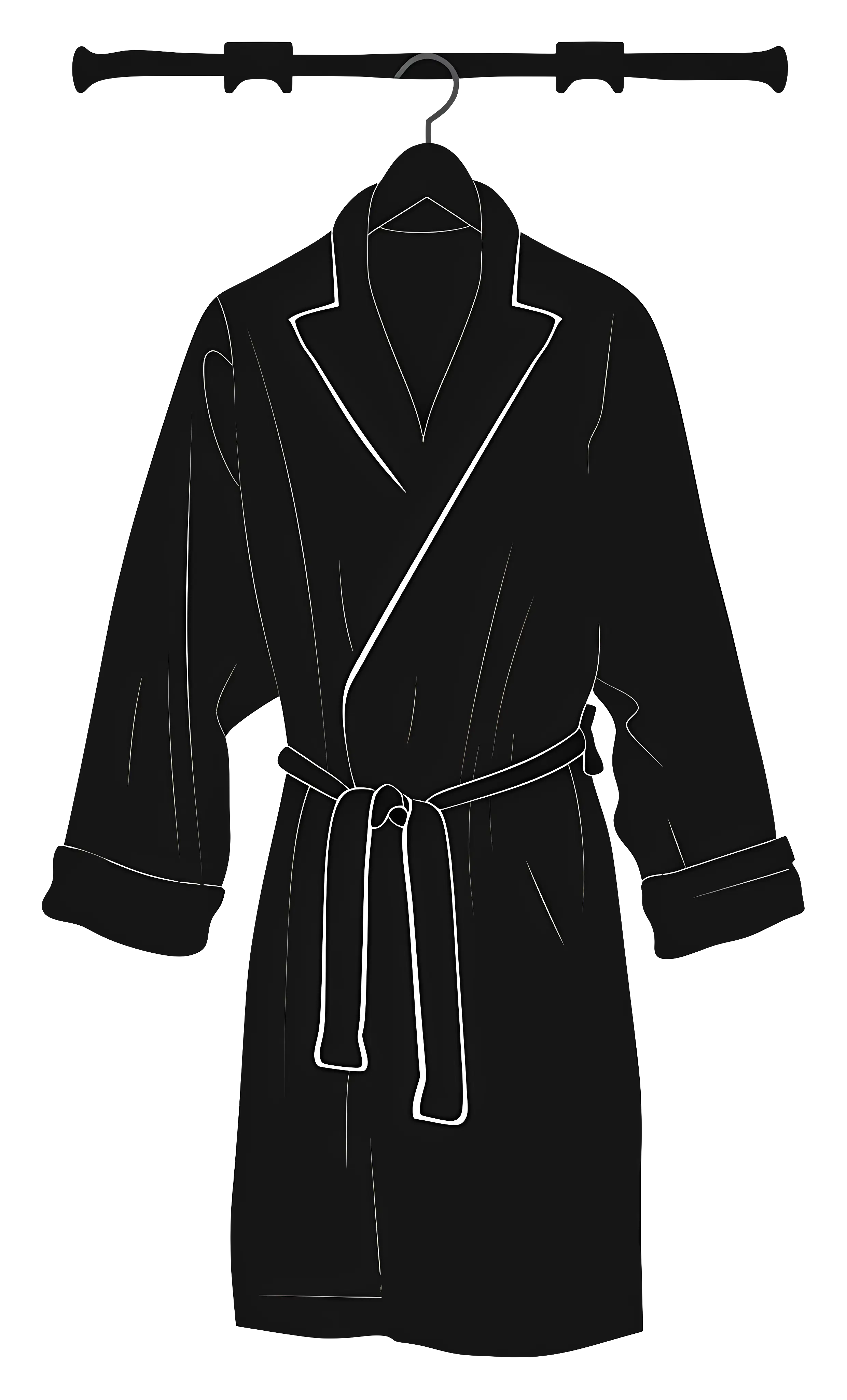 Elegant Black Robe Illustration