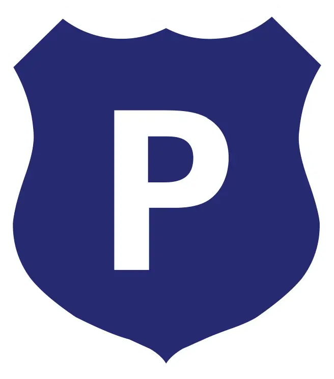 Blue Parking Sign Icon