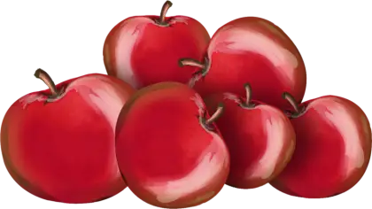 Pile of Shiny Red Apples