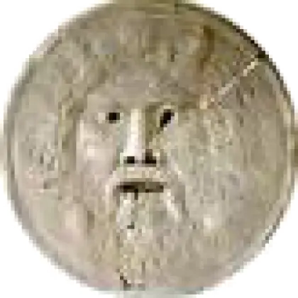 Ancient Coin with Engraved Face
