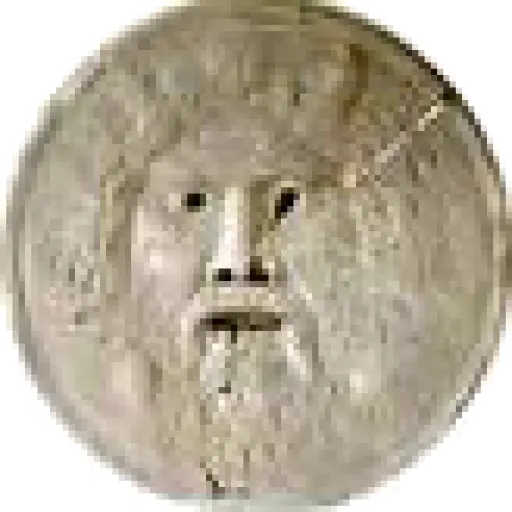 Ancient Coin with Engraved Face