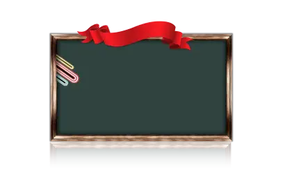 Blackboard with Red Ribbon