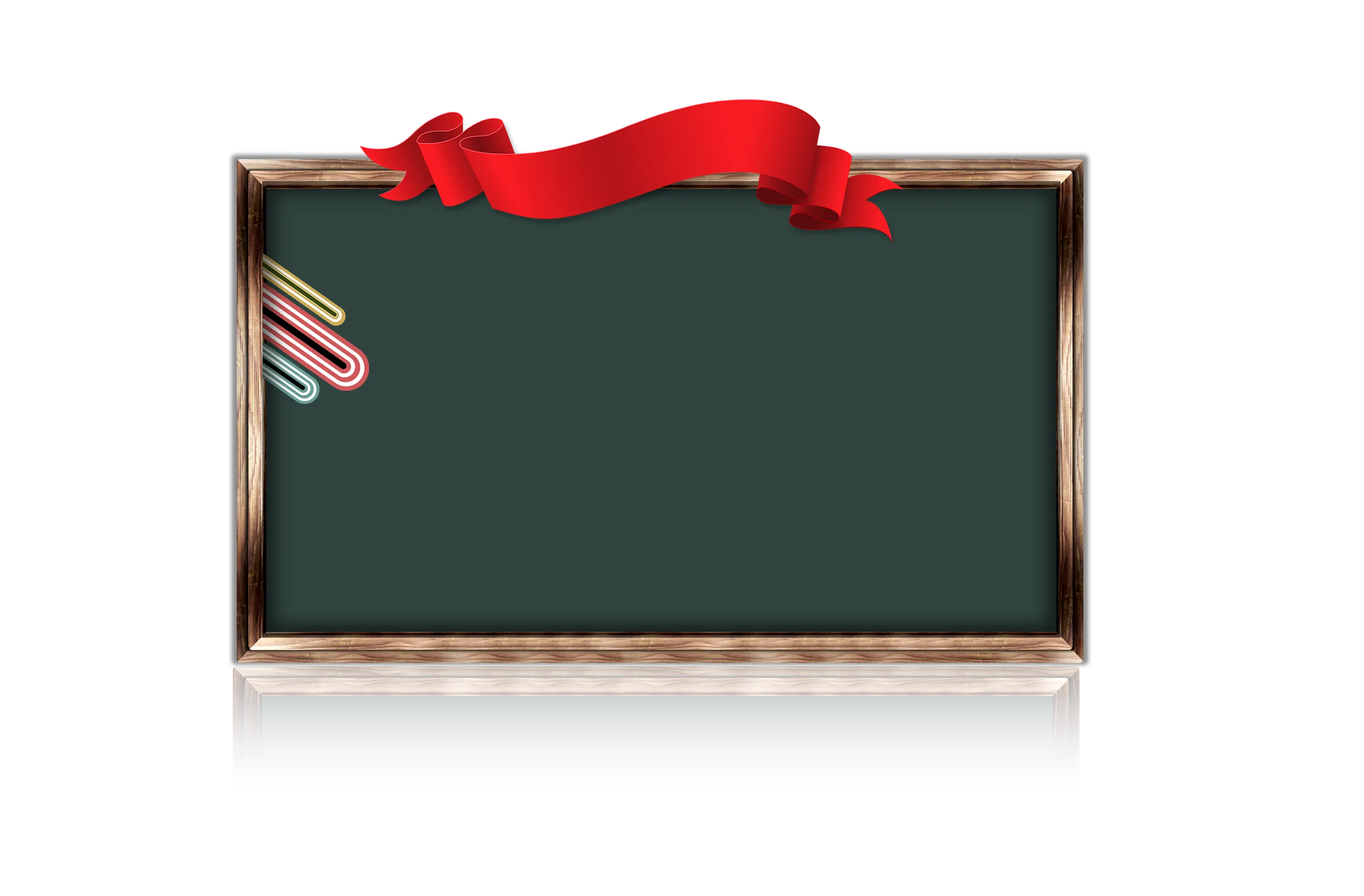 Blackboard with Red Ribbon