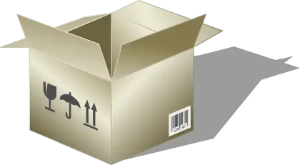 Cardboard Box With Labels for Packaging