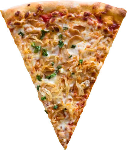 Tasty Pizza Slice with Cheese and Toppings