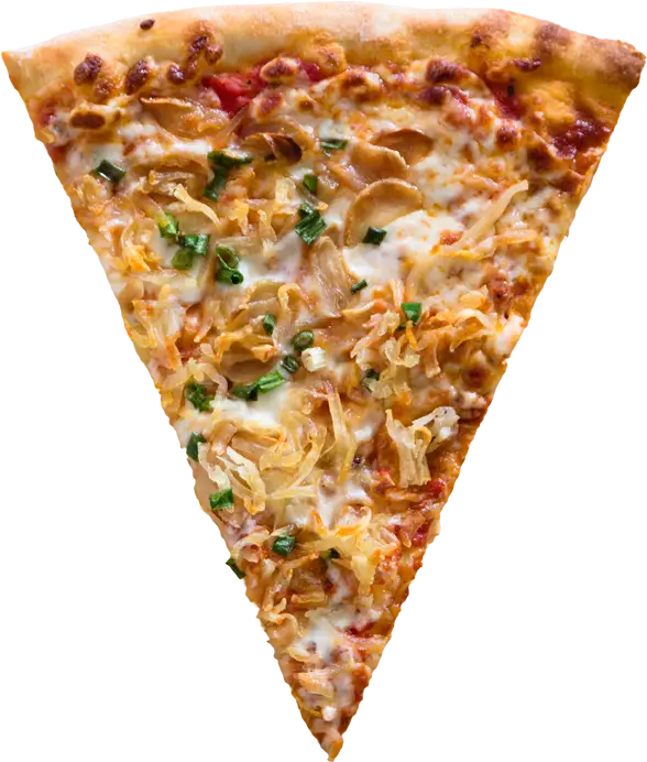 Tasty Pizza Slice with Cheese and Toppings