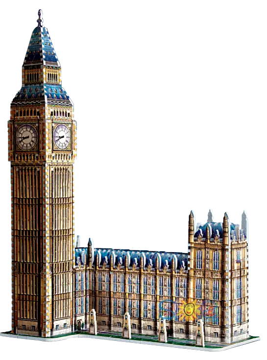 Detailed Model of Big Ben Clock Tower