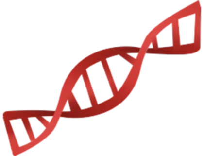 Red DNA Helix Symbol
