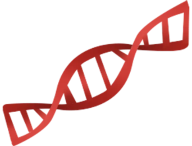 Red DNA Helix Symbol