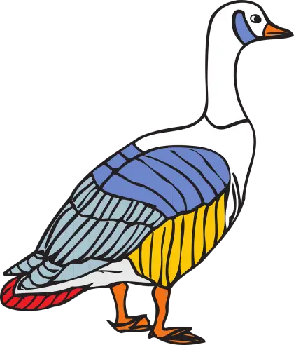Colored Goose Illustration for Nature Theme