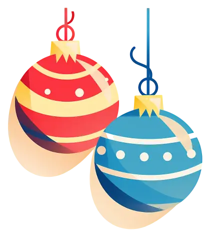 Red and Blue Christmas Ornaments