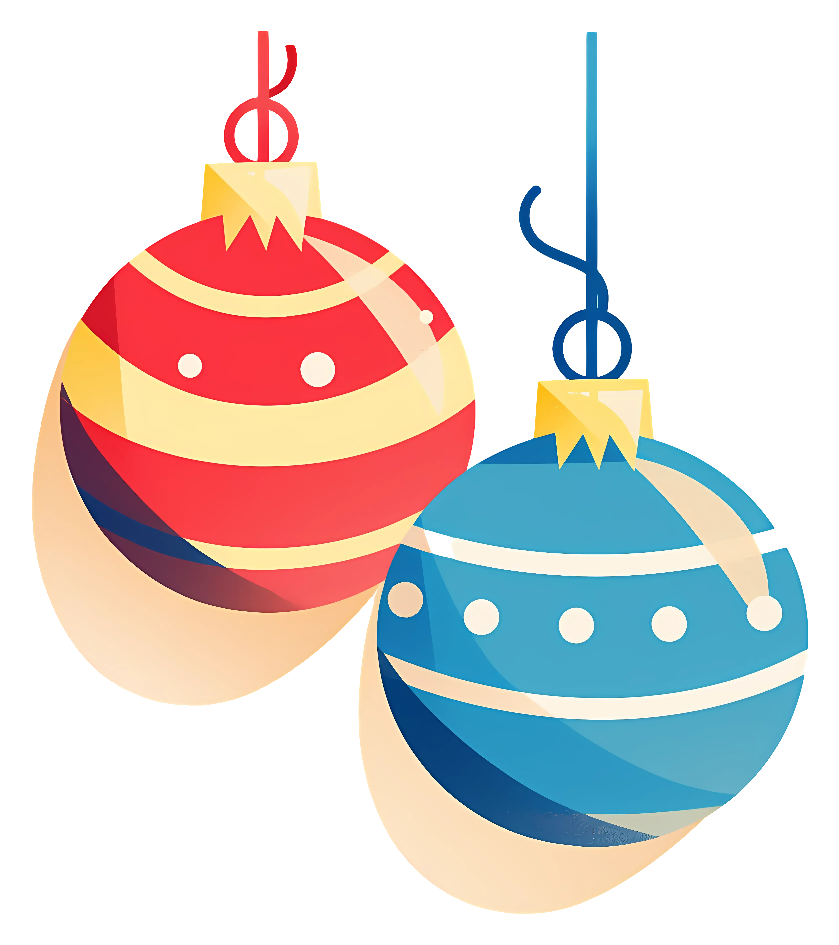 Red and Blue Christmas Ornaments