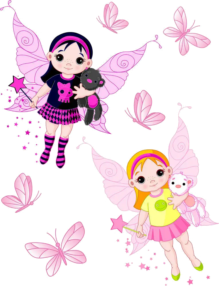 Cute Fairies with Butterflies