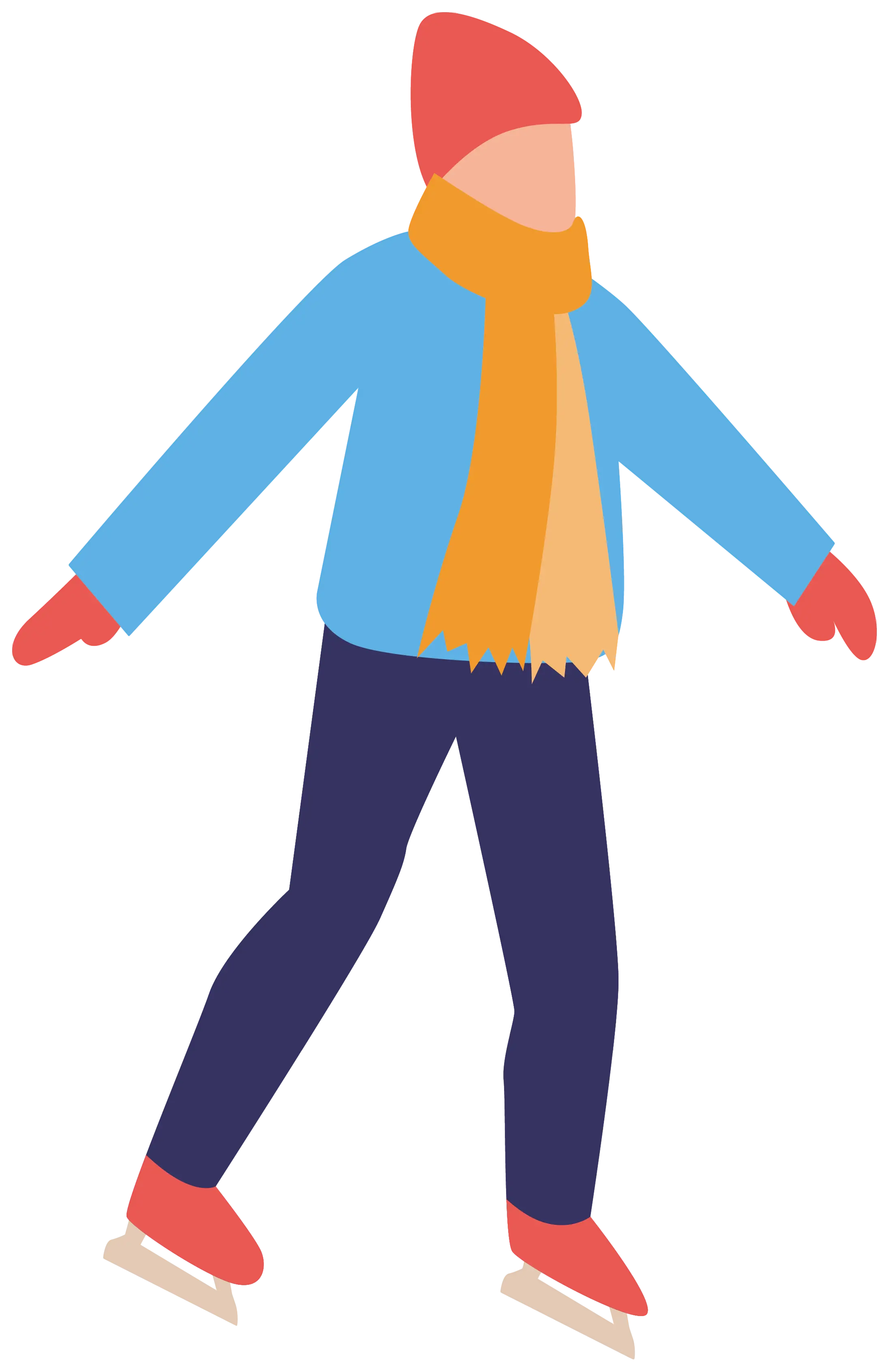 Person Skating in Winter Attire
