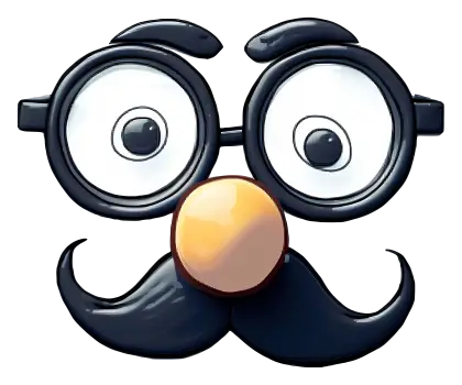 Goofy Mustache and Glasses Disguise