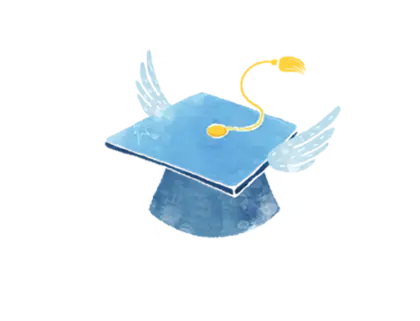 Graduation Cap with Wings