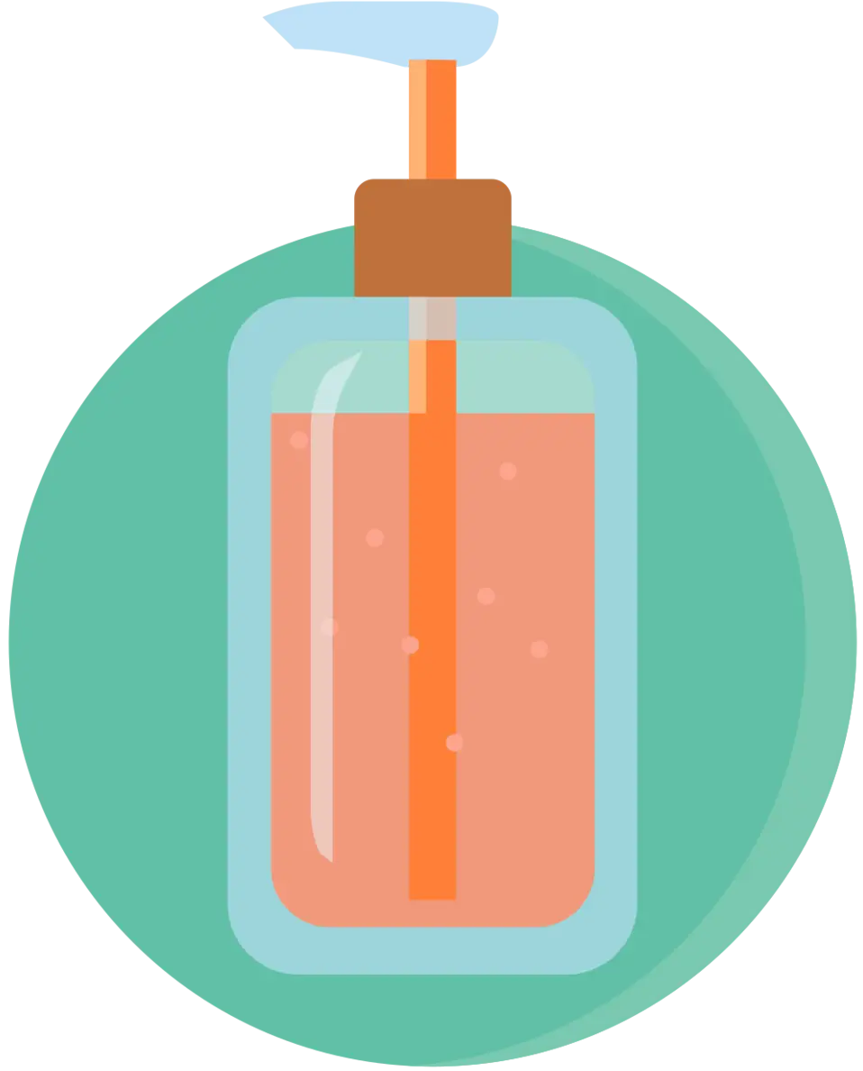 Flat Design Soap Dispenser Bottle