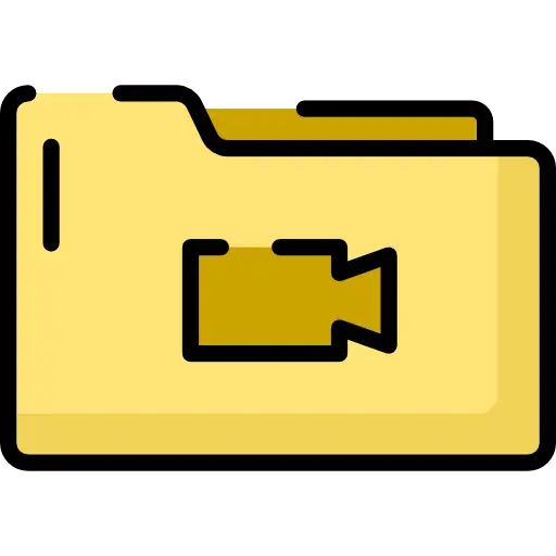 Yellow Video Folder Icon