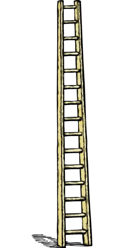 Tall Wooden Ladder Drawing