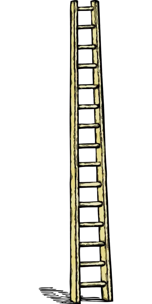 Tall Wooden Ladder Drawing