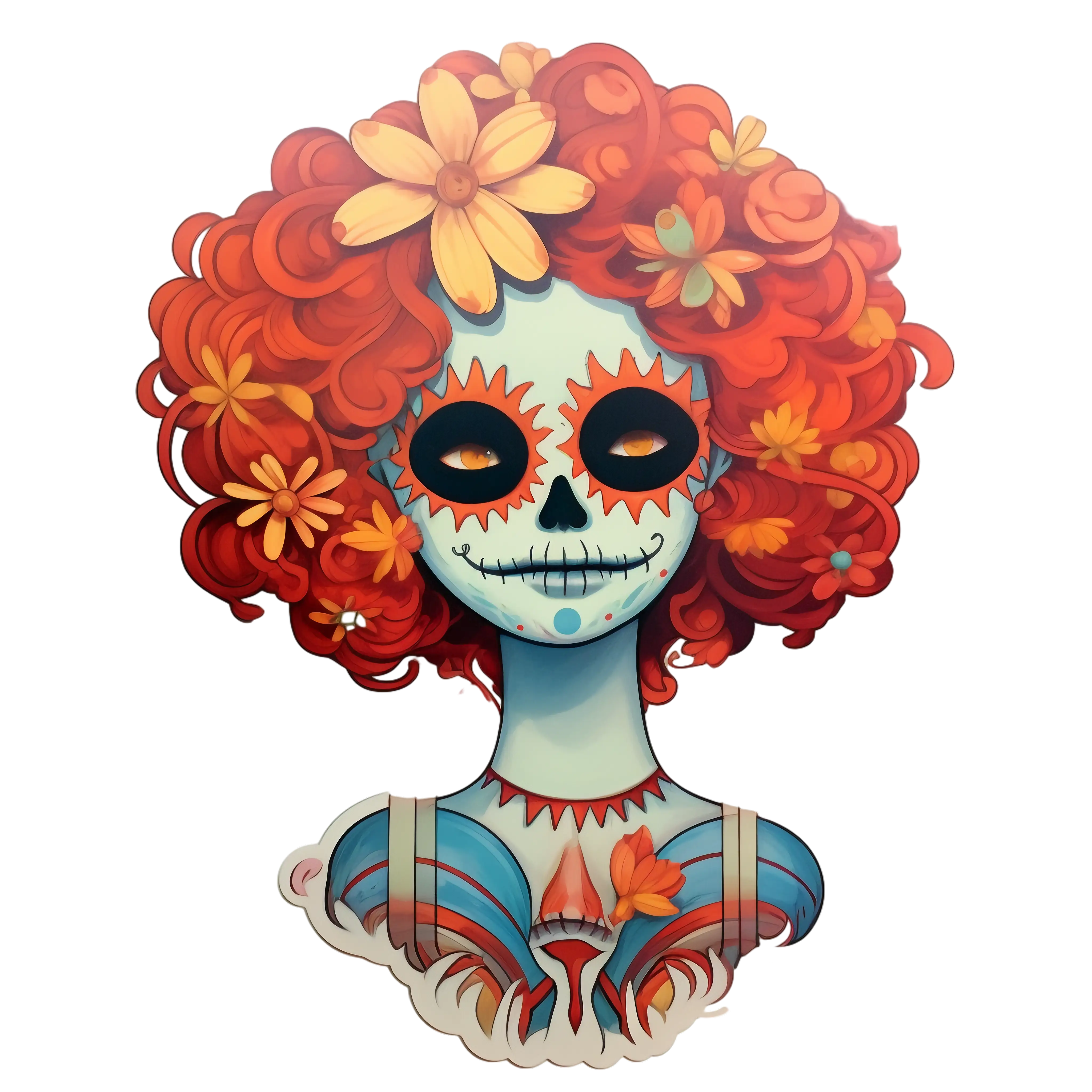 Day of the Dead Sugar Skull Illustration