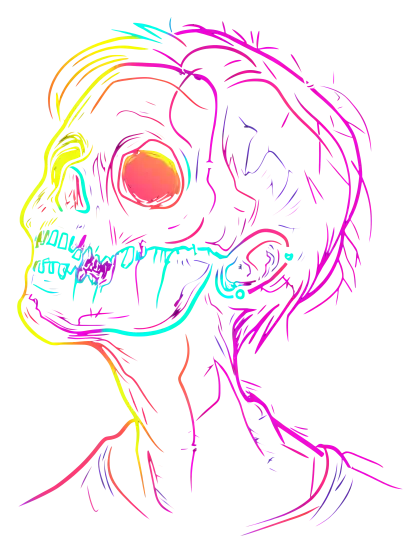 Colorful Skull Illustration
