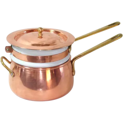 Copper Double Boiler Pot with Lid