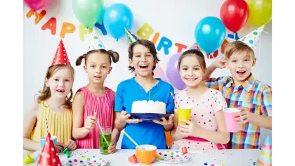 Children Celebrating Birthday Party
