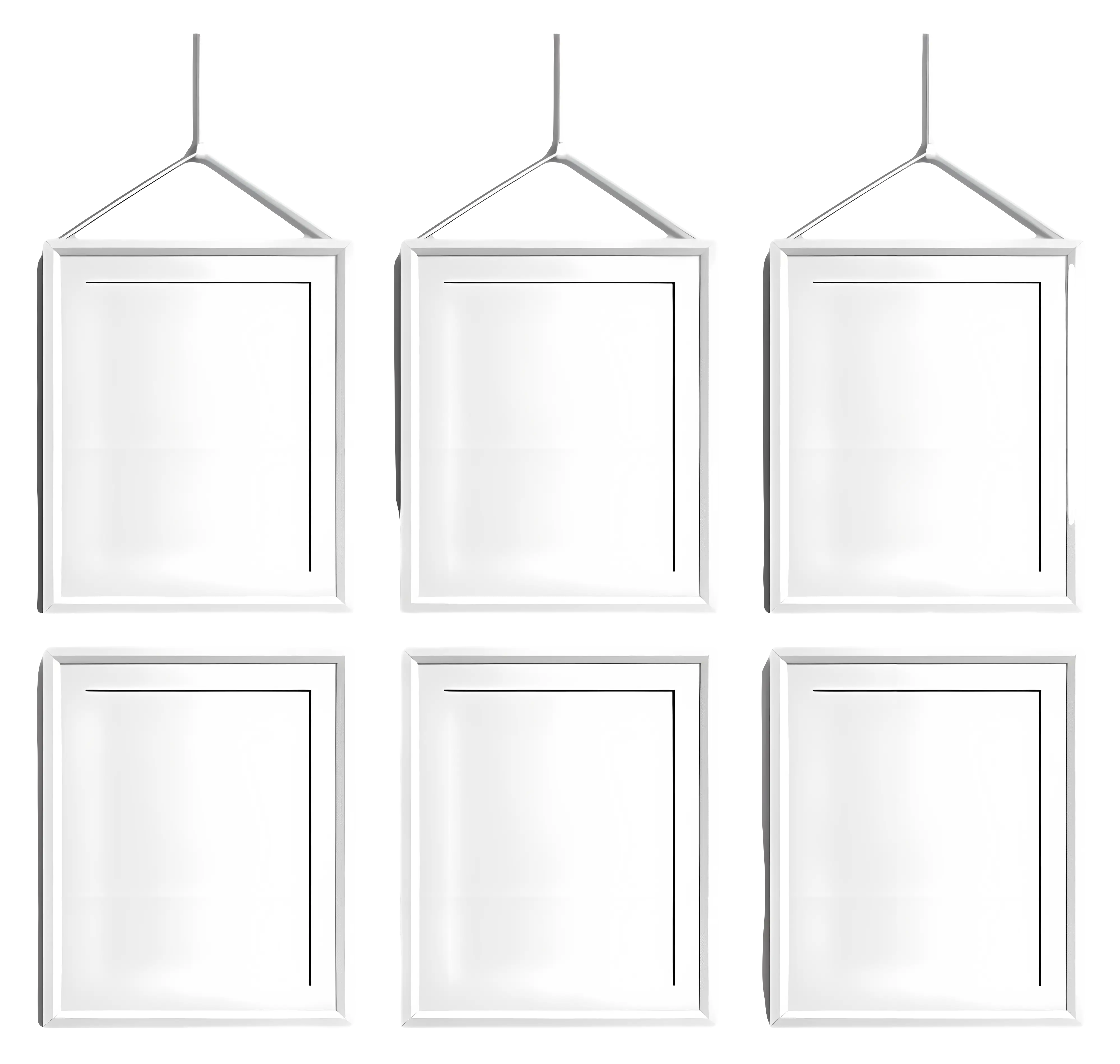 Set of White Hanging Frames
