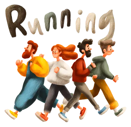Running Group in Motion
