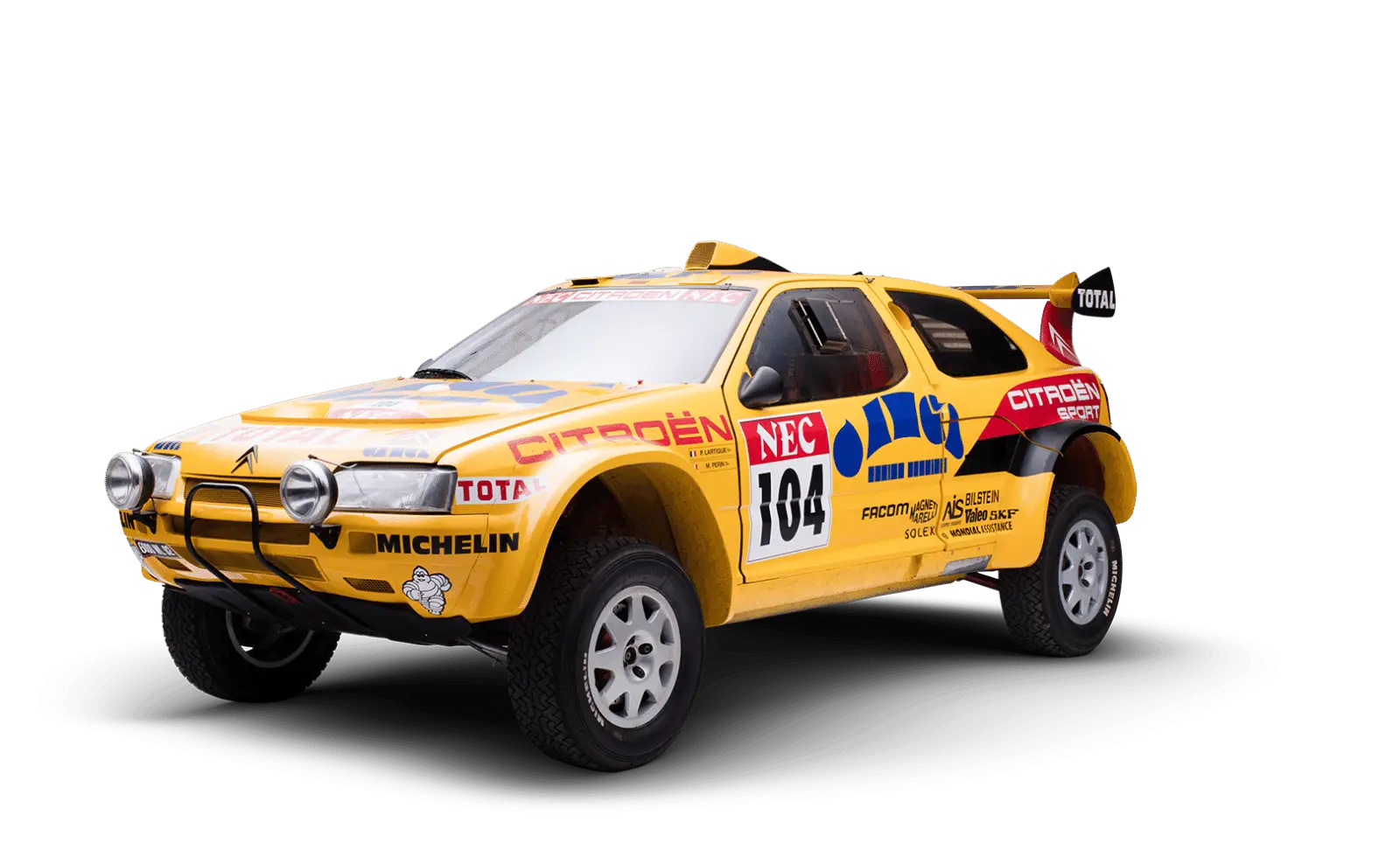 Yellow Rally Car for Extreme Racing Competitions