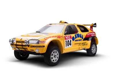 Yellow Rally Car for Extreme Racing Competitions