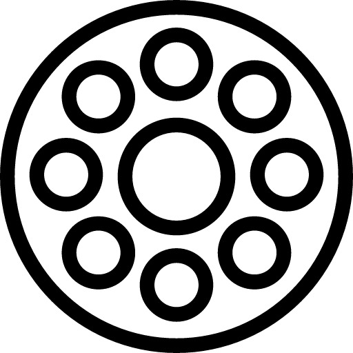 Black Circular Pattern Symbol
