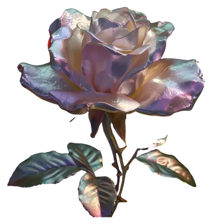 Iridescent Rose Illustration
